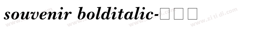 souvenir bolditalic字体转换